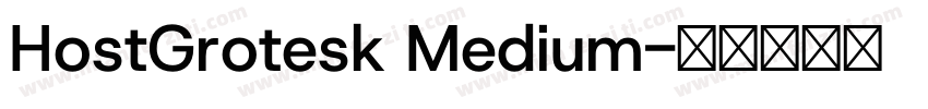 HostGrotesk Medium字体转换